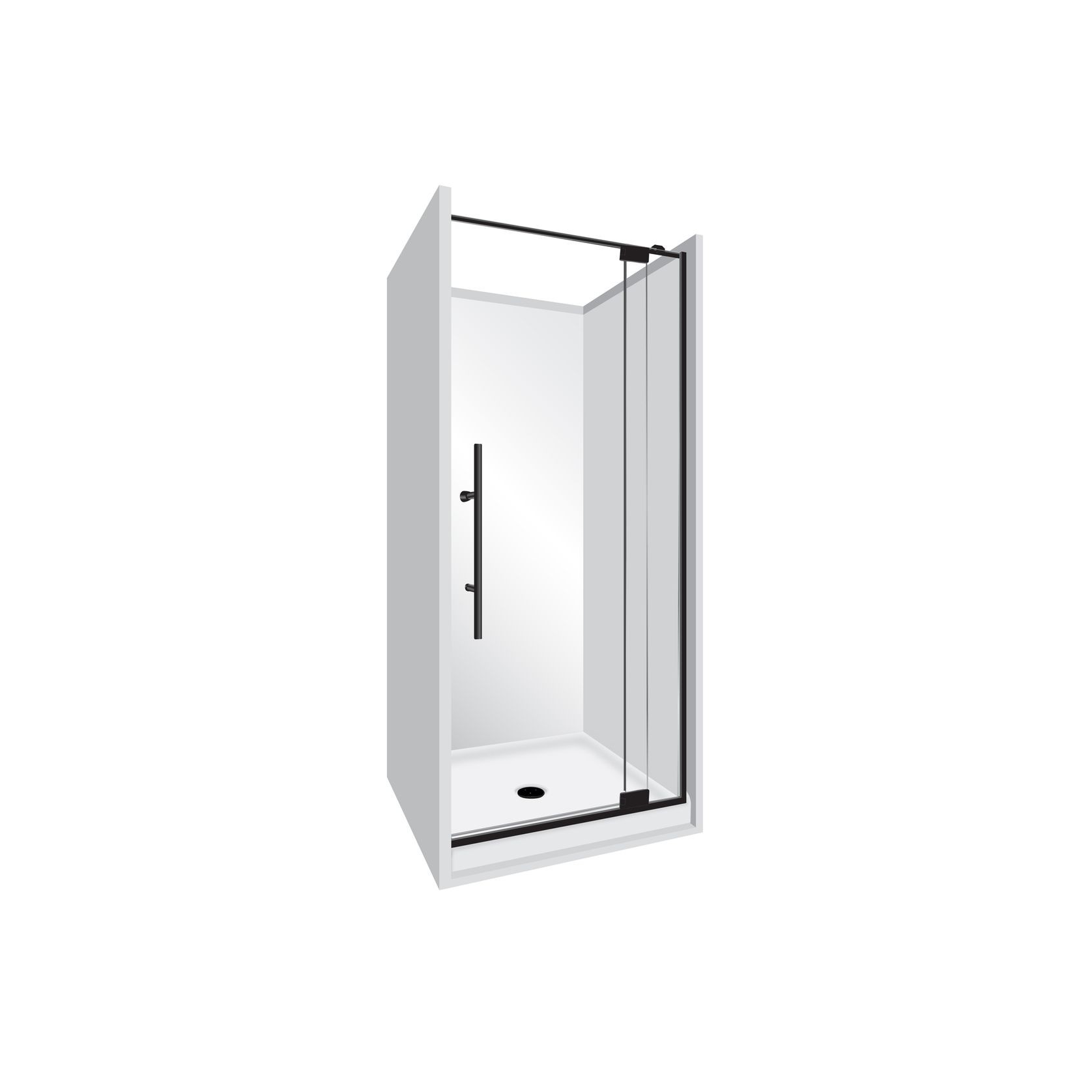 Adjustable Frameless Pivot Alcove 900 gallery detail image