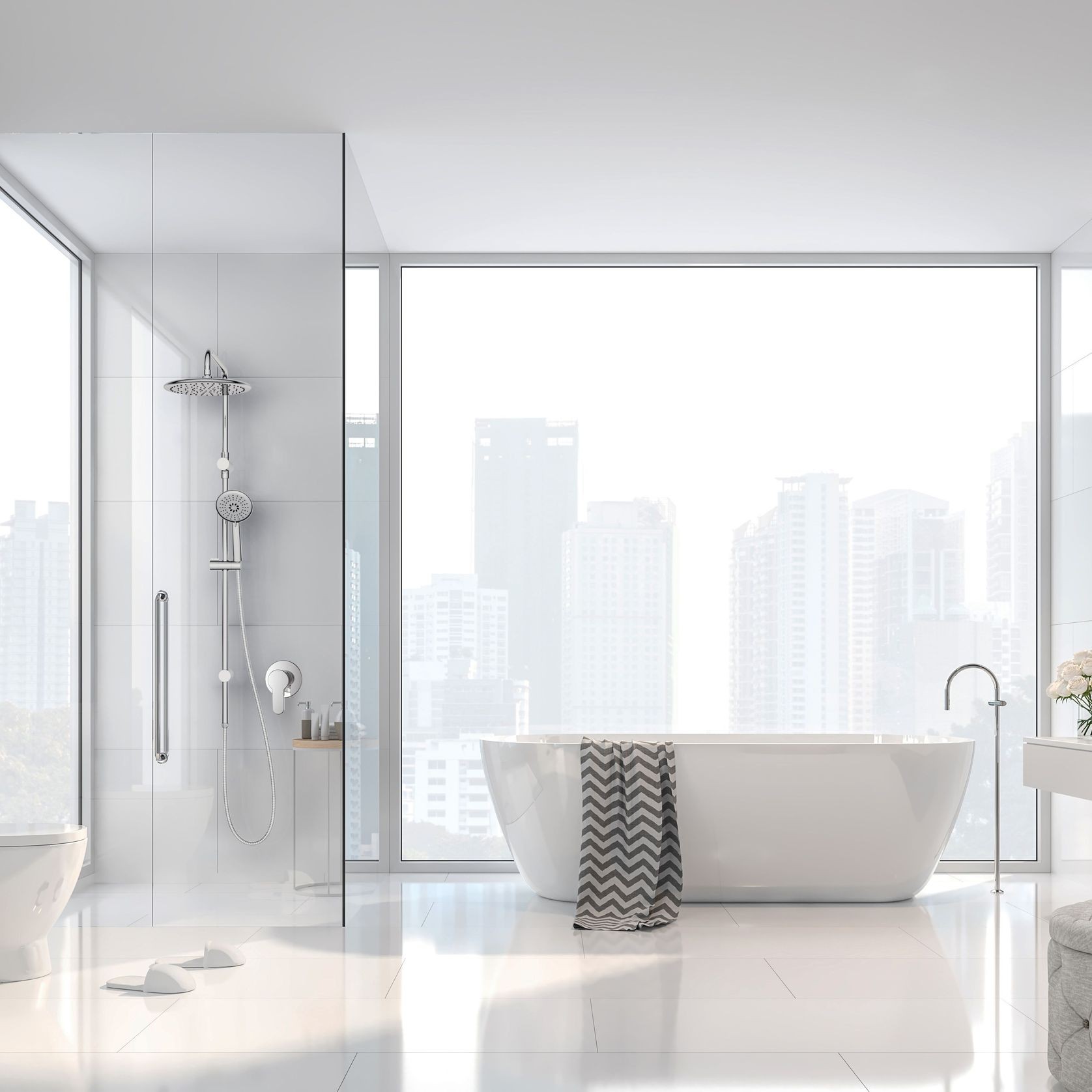 Rocco Twin Rail Shower gallery detail image