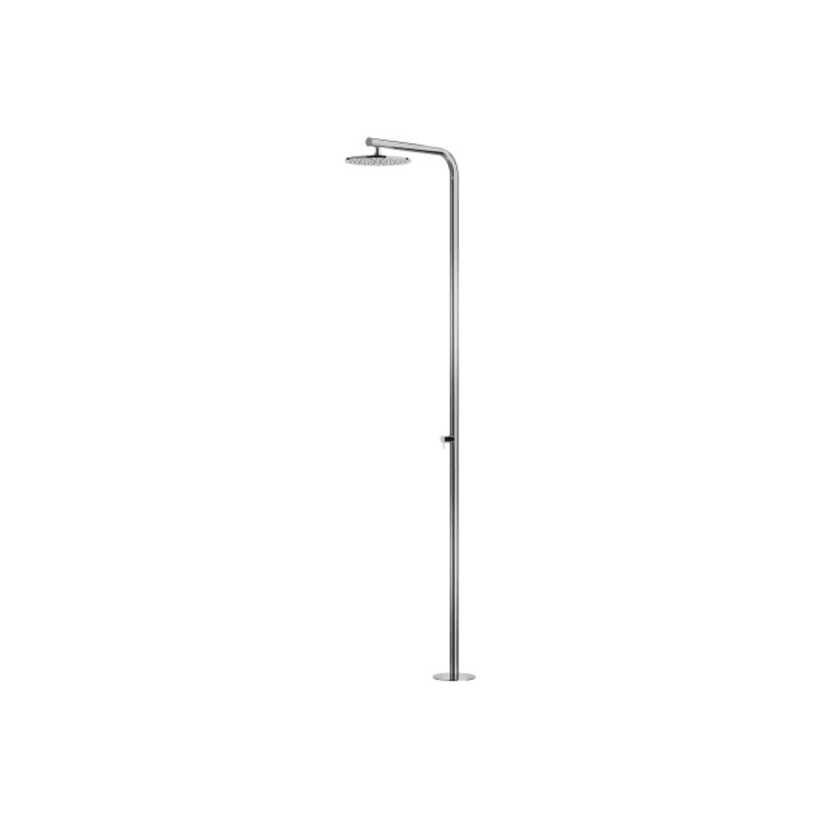 Classy Outdoor Shower w. Mixer Brushed Stainless Steel gallery detail image