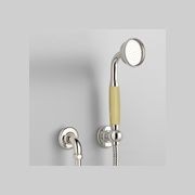 The Water Monopoly - Rockwell Straight Handshower On Hose With Wall Outlet, Parking Bracket & Metal/Coloured Shower Handle gallery detail image
