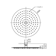 Zen SS316L 300mm Round Shower Head | Brushed Bronze gallery detail image