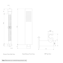 Rounded Rectangle Hand Shower Set gallery detail image