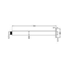 Zen SS316L Round Ceiling Arm 300mm Length | Brushed Nickel gallery detail image