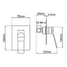 Rushy Wall Mixer Brushed Nickel gallery detail image
