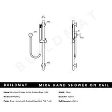 Mira Brushed Brass Gold Shower on Rail gallery detail image