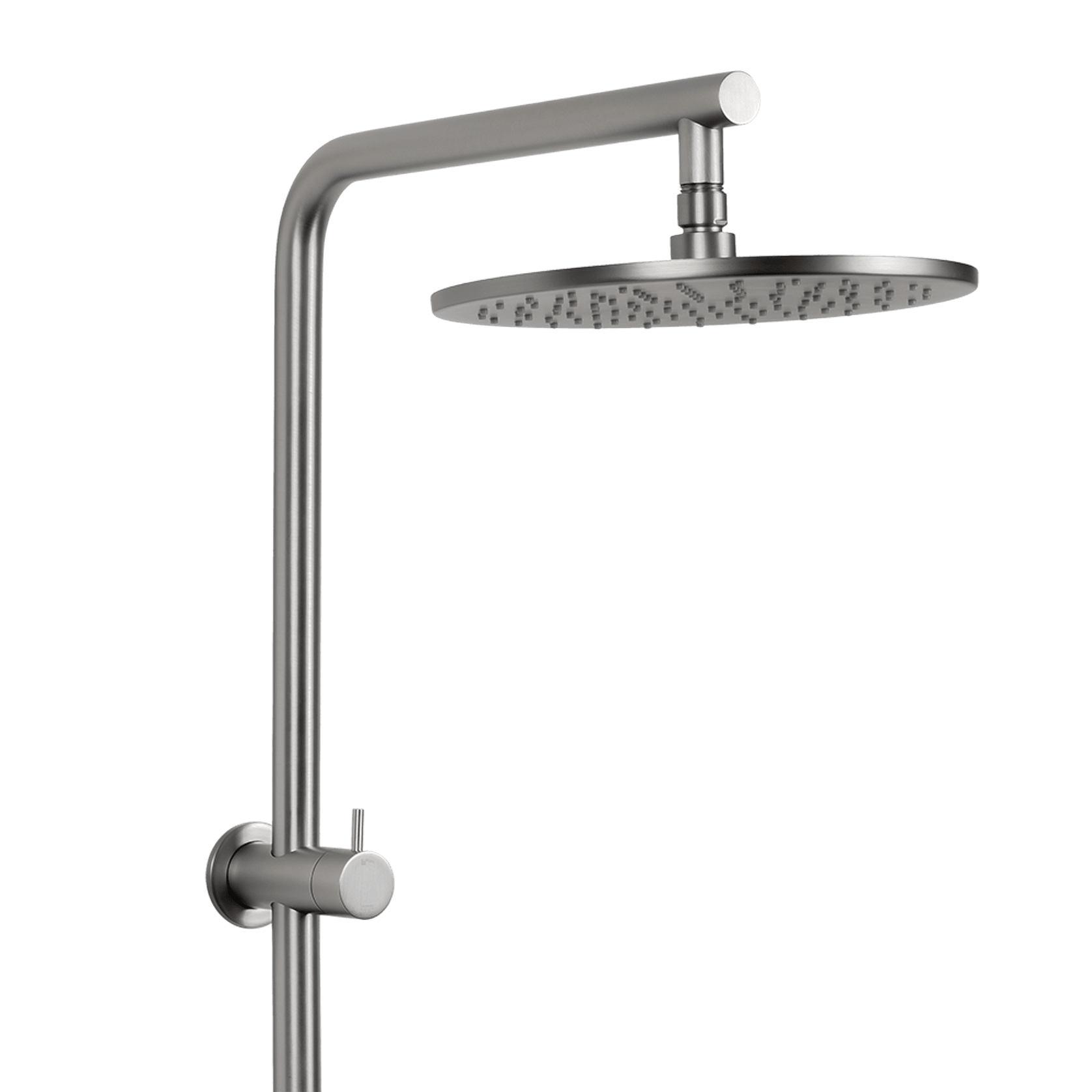 Mira Brushed Nickel Shower Rail Twin Set gallery detail image