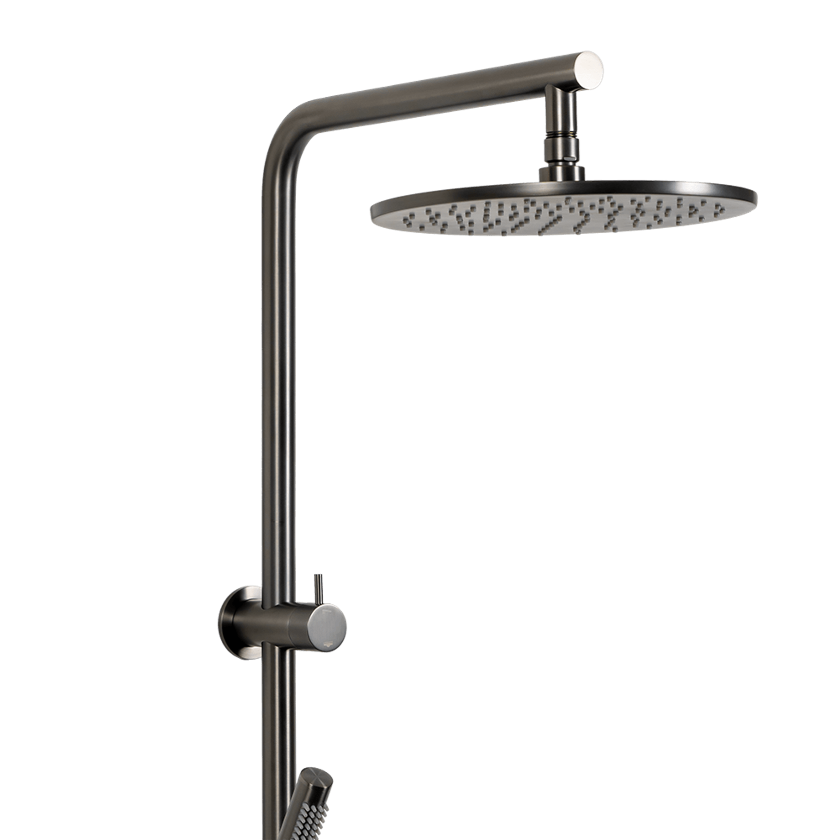 Mira Brushed Gunmetal Shower Rail Twin Set gallery detail image