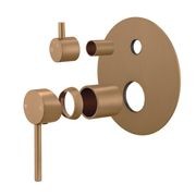 Lucid Pin Wall Mixer Diverter Trim Kit Brushed Copper gallery detail image