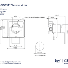 Arcas FloBOOST Shower Mixer gallery detail image