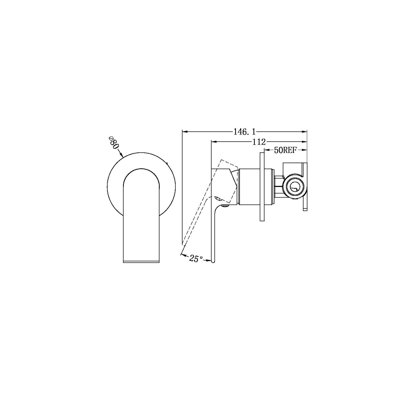 Bianca Shower Mixer 80mm Plate | Brushed Bronze gallery detail image