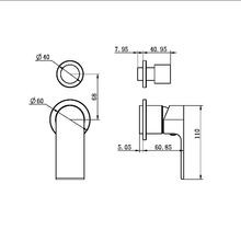 Bianca Shower Mixer & Divertor Back Plate | Brushed Nickel gallery detail image