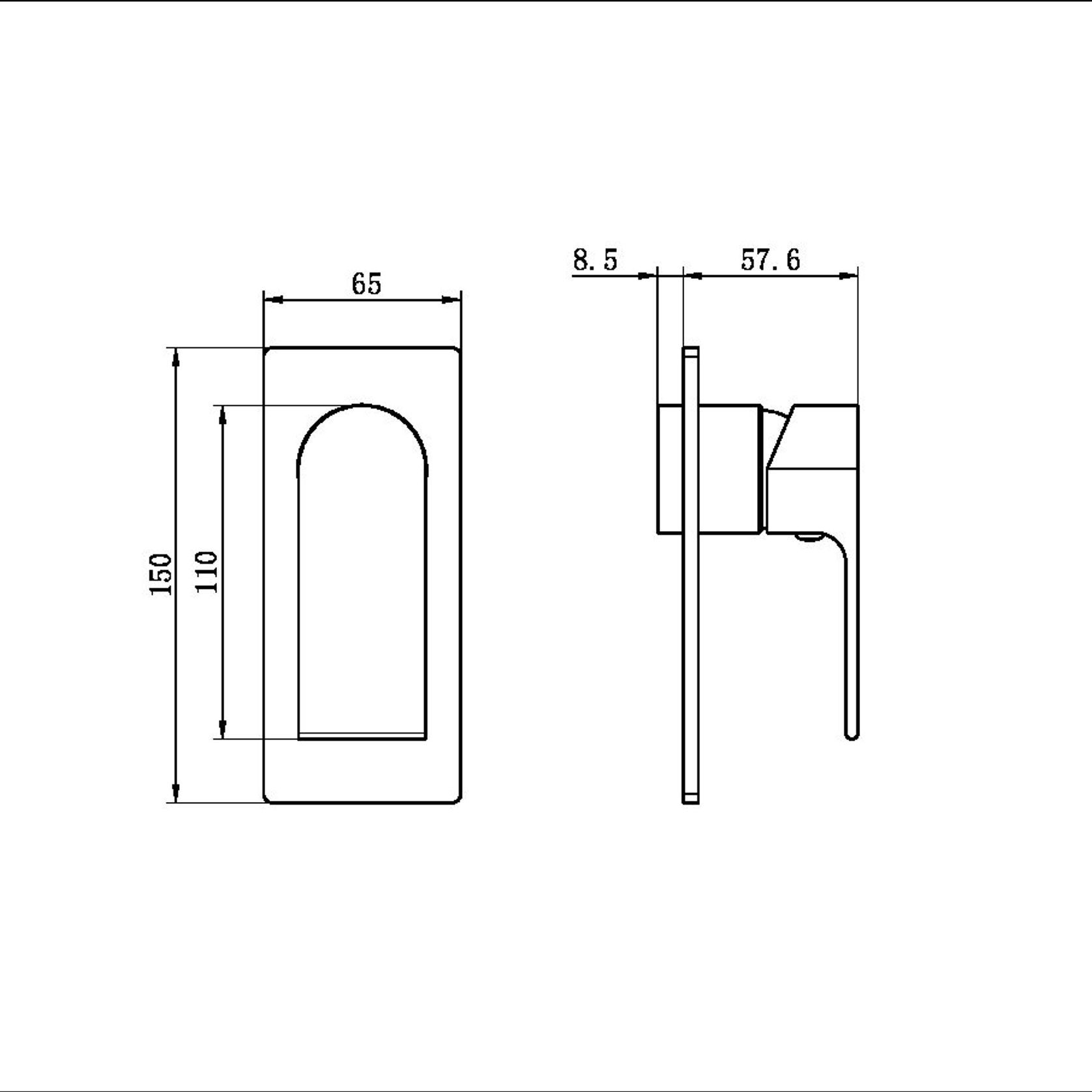 Bianca Shower Mixer Trim Kits | Brushed Nickel gallery detail image