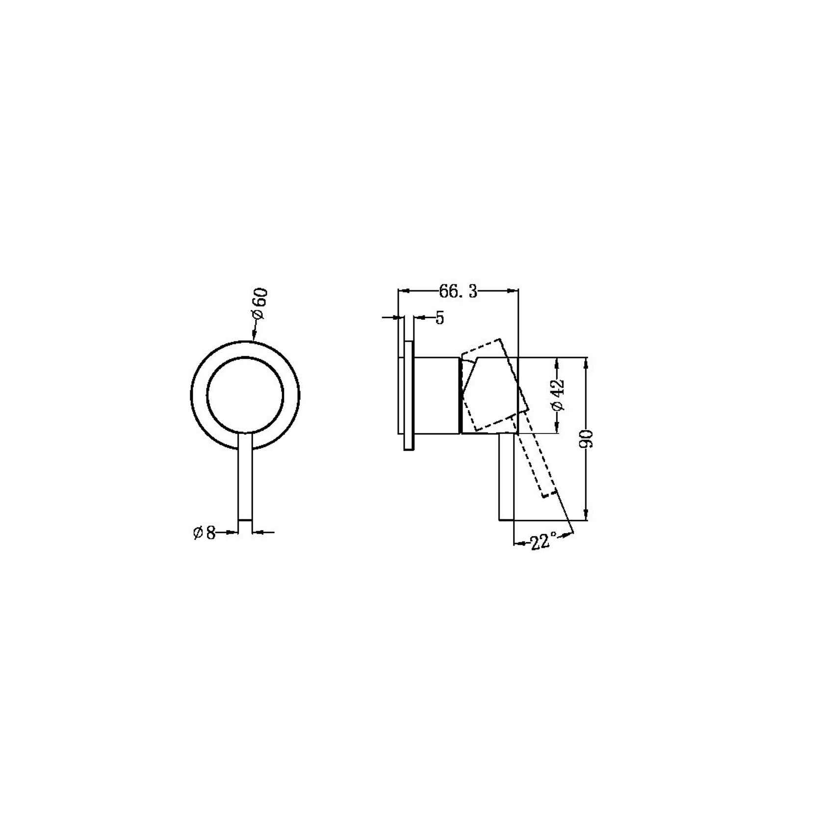 Zen SS316L Shower Mixer Trim Kits | Graphite gallery detail image
