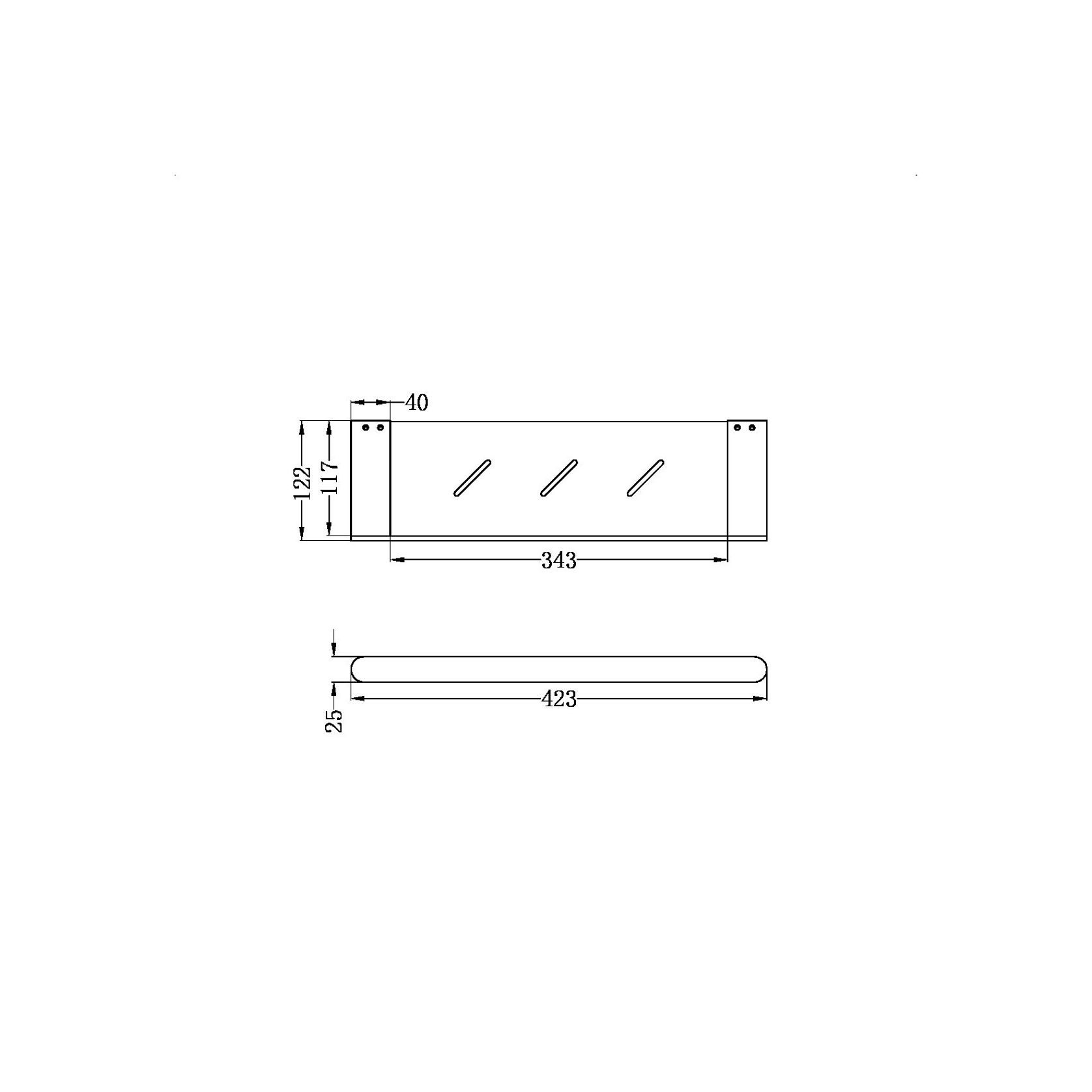 Bianca Metal Shower Shelf | Gun Metal gallery detail image