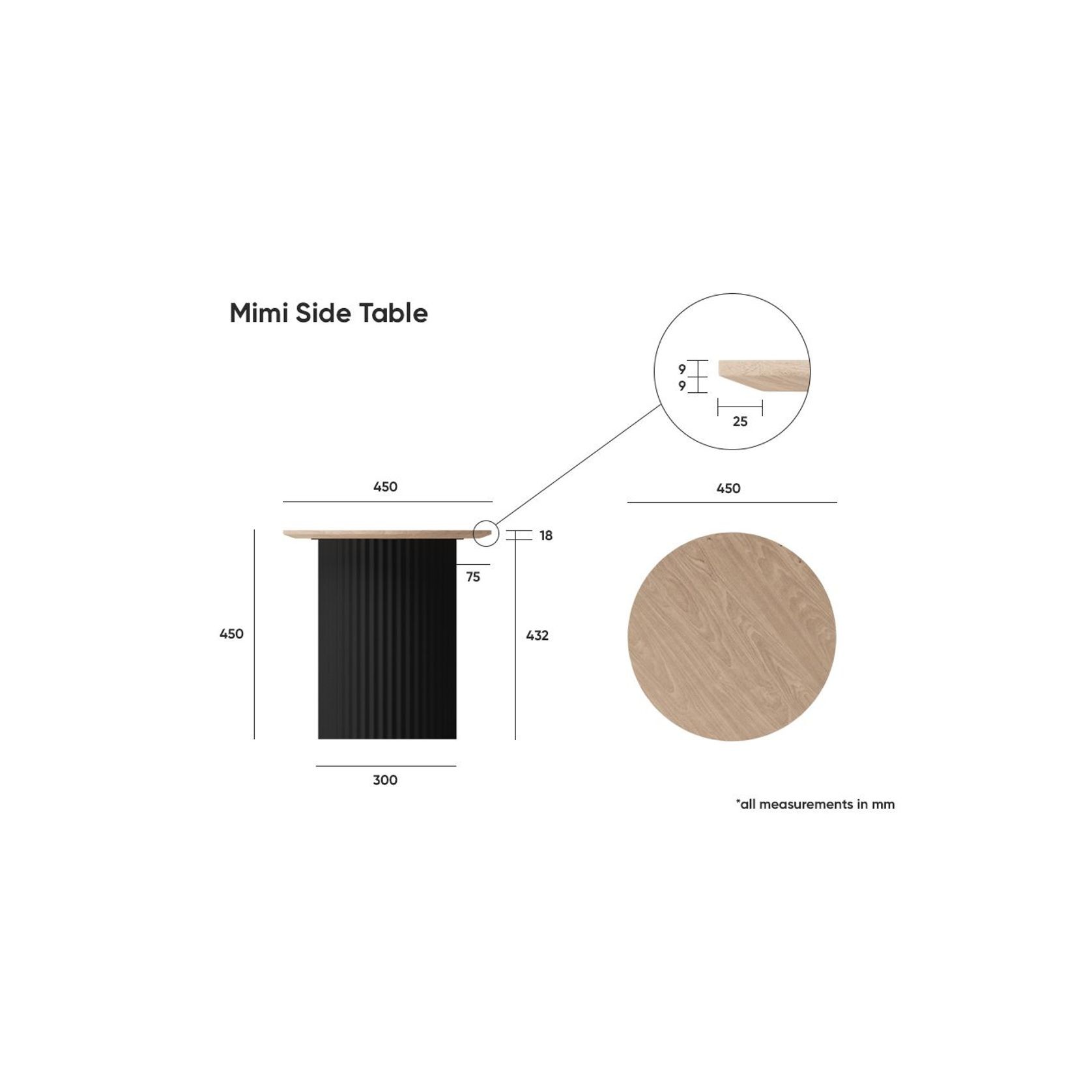 Mimi Side Table -  Black gallery detail image