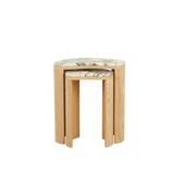 Oberon Curve Nest Marble Side Tables gallery detail image