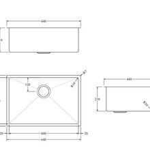 Aspen PVD 600mm Single Kitchen Sink Gun Metal gallery detail image