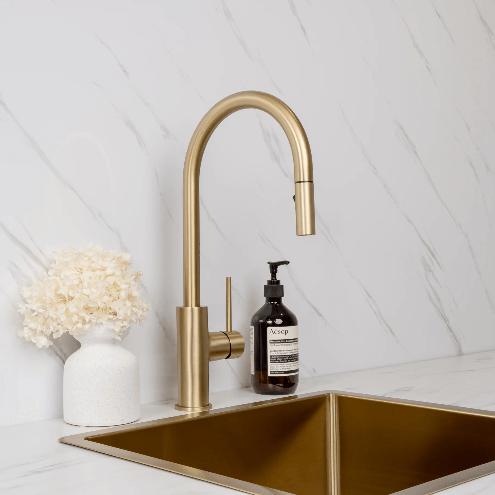 Brushed Brass Gold Penny 510x450 Single Bowl Sink gallery detail image