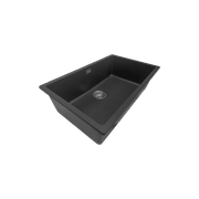 Aura Granite 700mm Single Kitchen Sink Matte Black gallery detail image