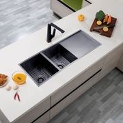 Gunmetal Stainless Steel PVD Double Bowl Kitchen Sink gallery detail image