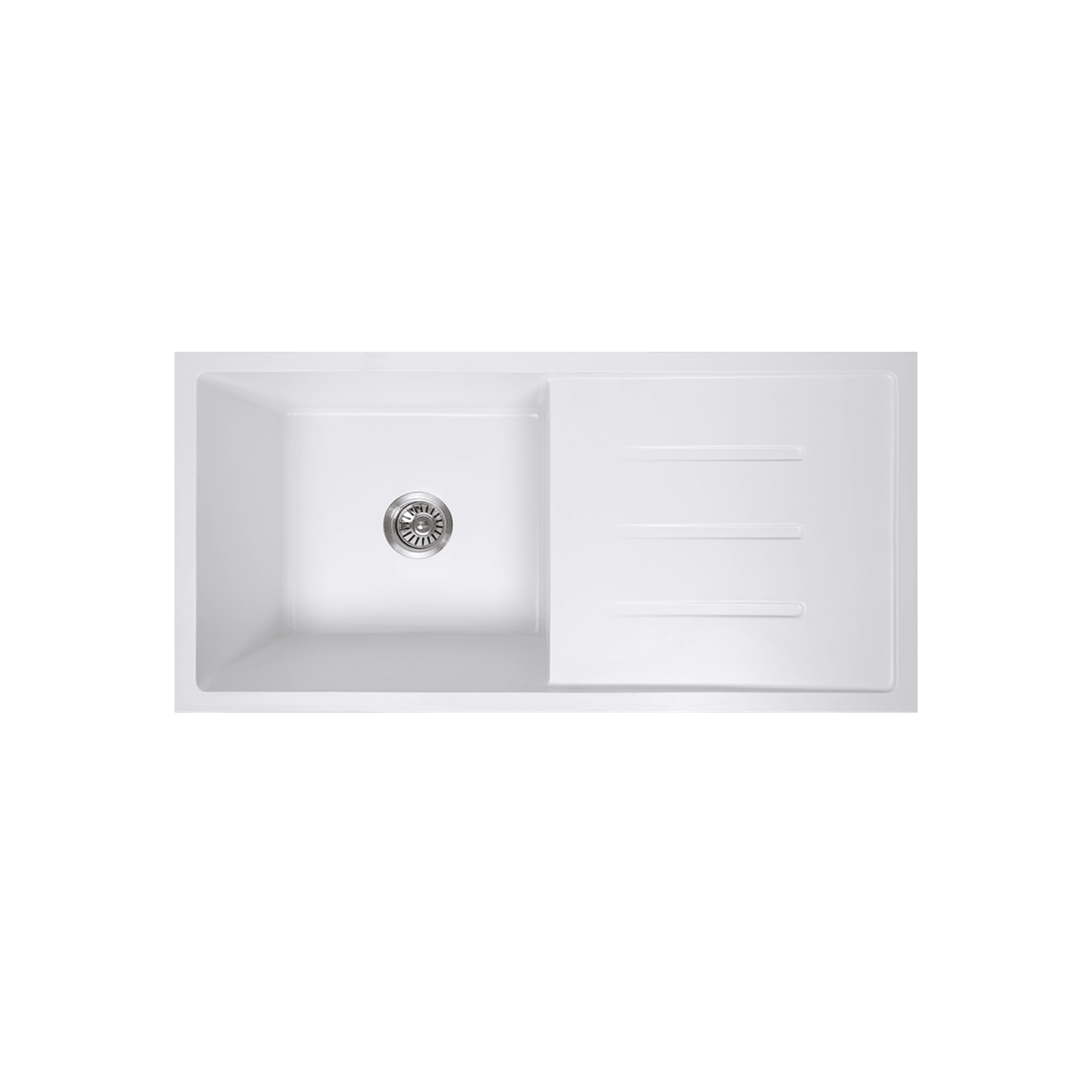 Randall 1000x500 White Granite Drainboard Sink gallery detail image