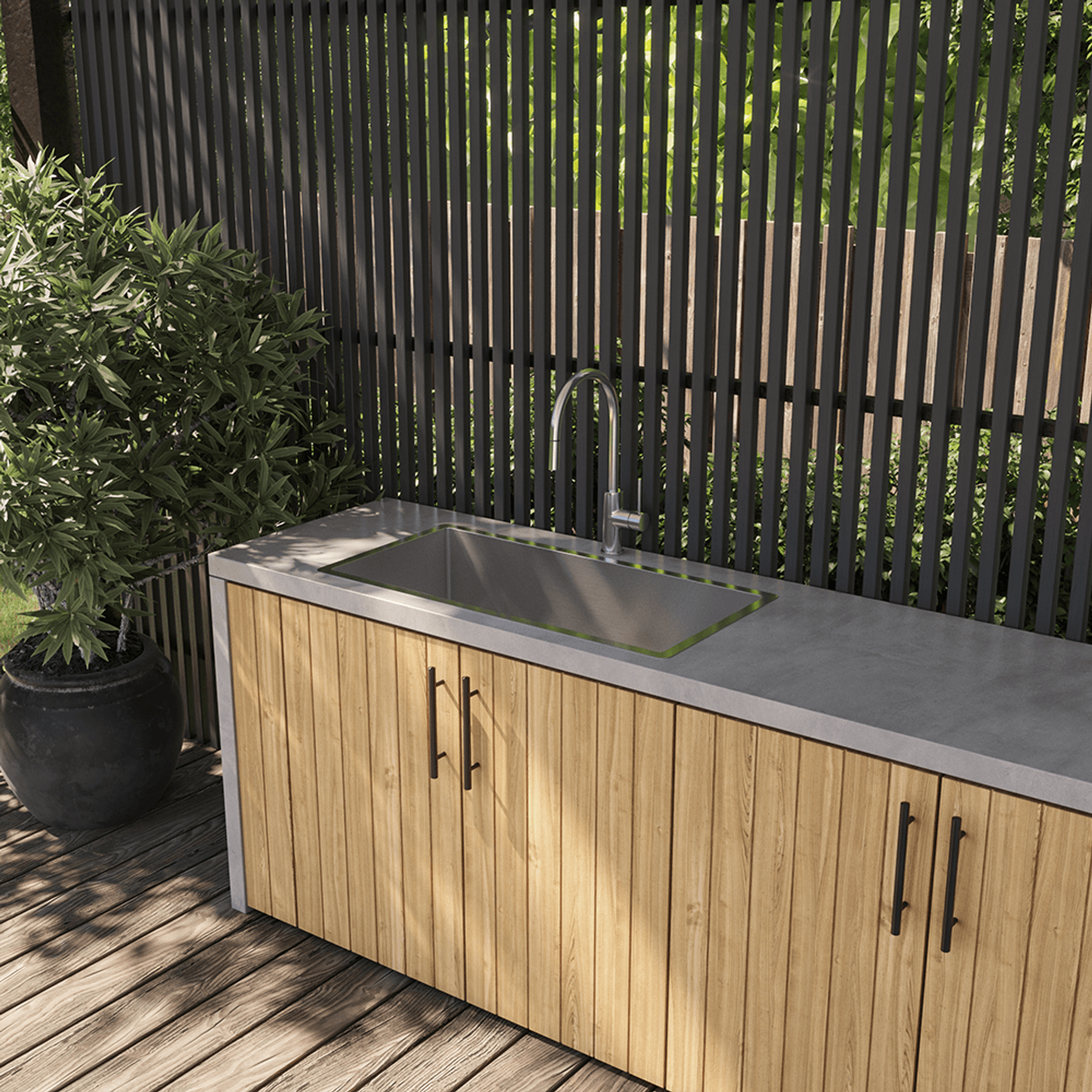 Paxton 900x450 Alfresco 316 Stainless Steel Sink gallery detail image