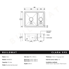 Clara 595x450 Single & Mini Bowl Sink gallery detail image