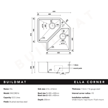 Ella Corner Double Bowl Sink gallery detail image