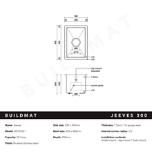 Jeeves 300x450 Single Bowl Butler Sink gallery detail image