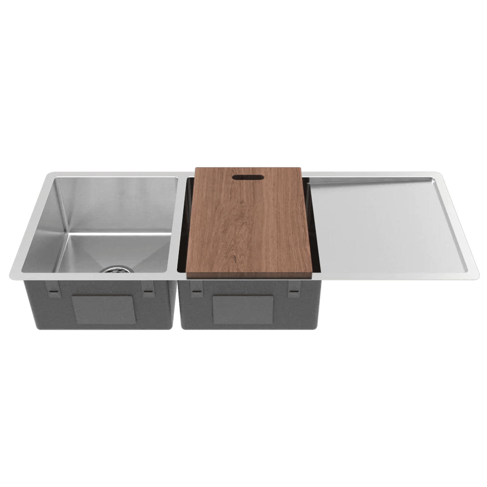 Orlando 1125x450 Double Bowl with Drain Board Sink gallery detail image