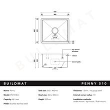 Penny 510x450 Single Bowl Sink gallery detail image
