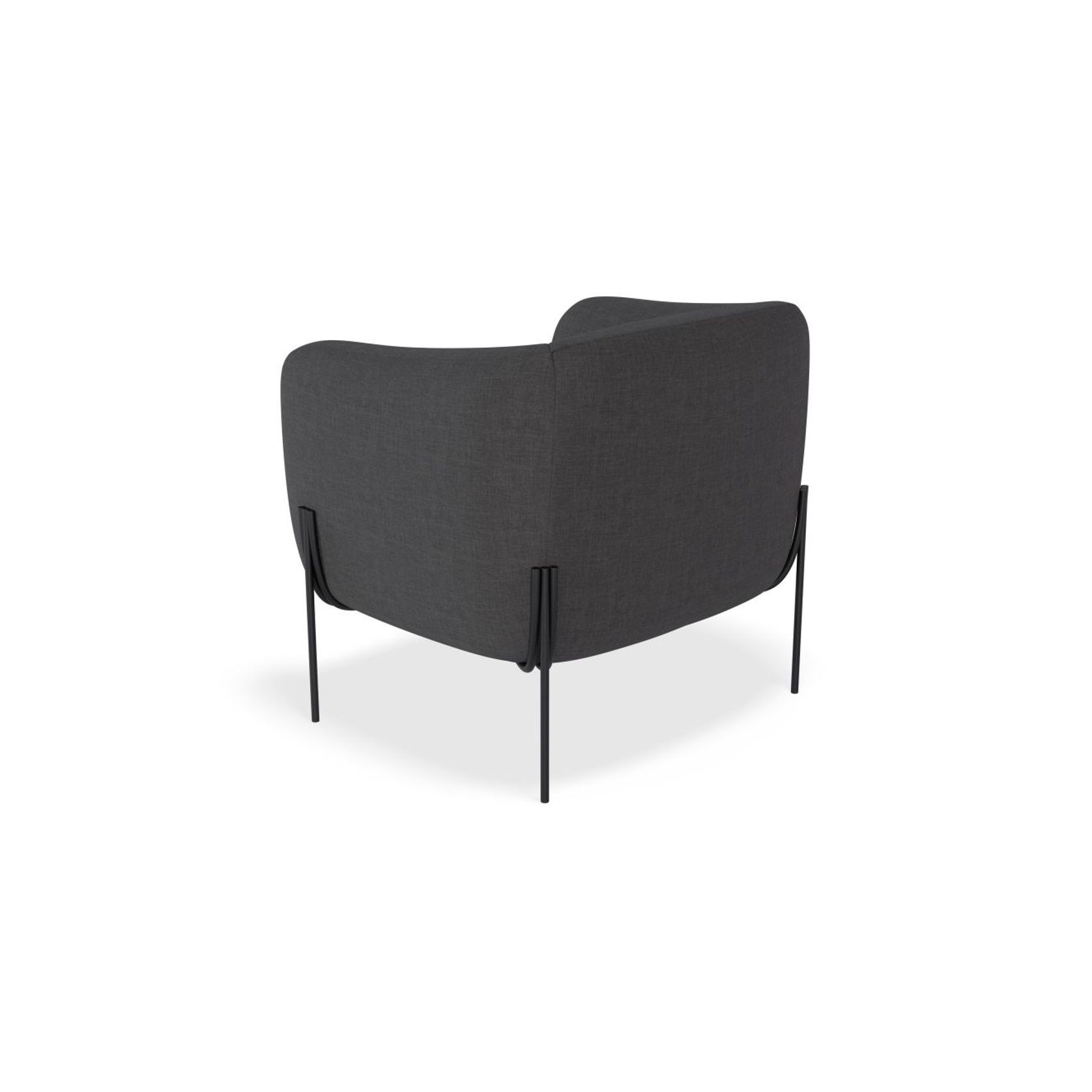 Belle Lounge Chair -Storm Grey Brushed Matt Bronze Legs gallery detail image
