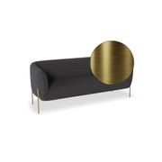 Belle 2.5 Seater Sofa -Storm Grey w Brushed Matt Gold gallery detail image