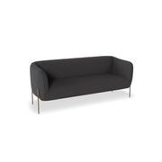 Belle 2.5 Seater Sofa - Storm Grey - Matt Black Legs gallery detail image