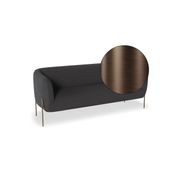 Belle 2.5 Seater Sofa -Storm Grey w Brushed Matt Gold gallery detail image