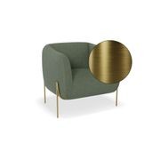 Belle Lounge Chair - Kelp Green - Matt Black Legs gallery detail image