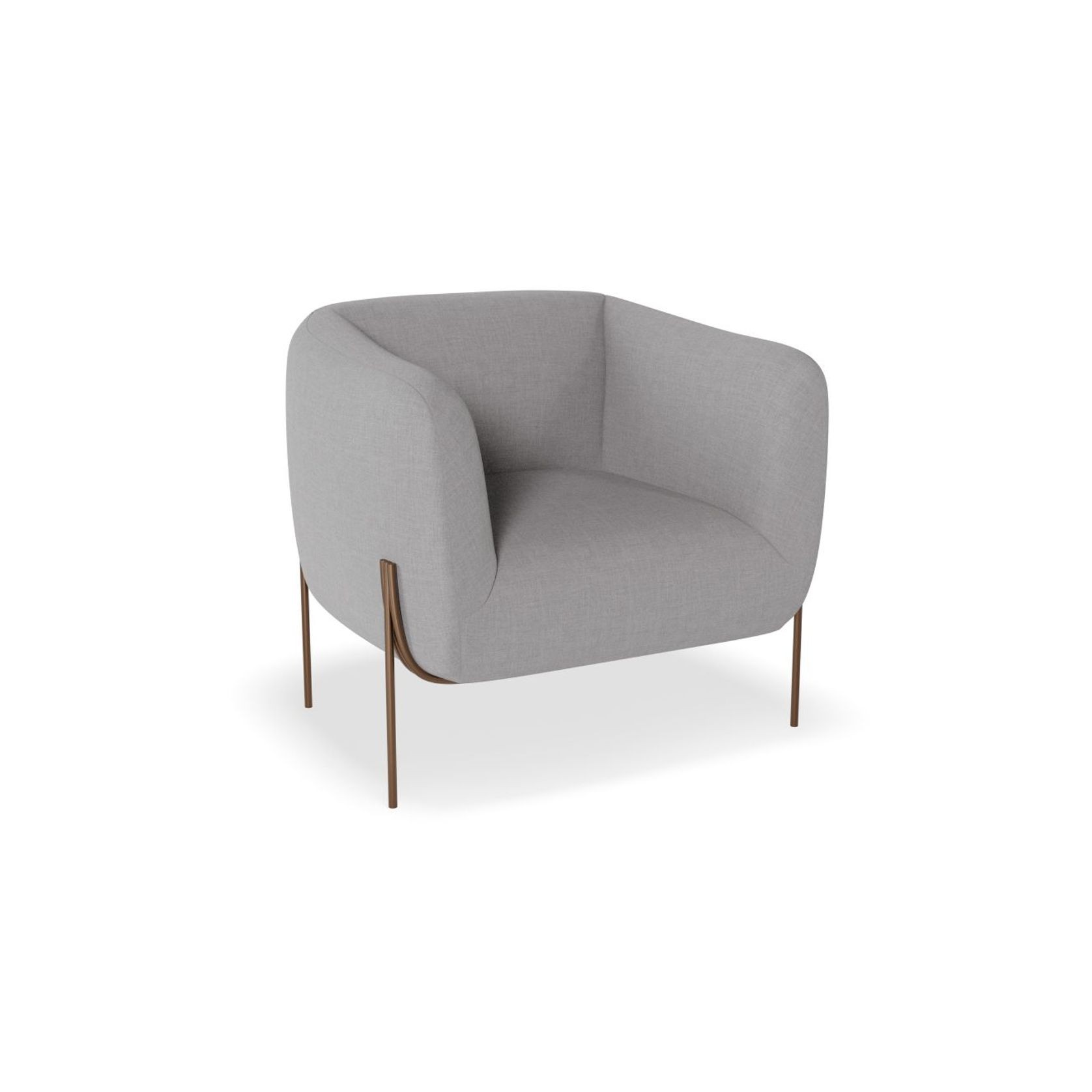 Belle Lounge Chair - Cloud Grey - Matt Black Legs gallery detail image