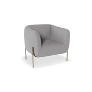 Belle Lounge Chair - Cloud Grey - Matt Black Legs gallery detail image