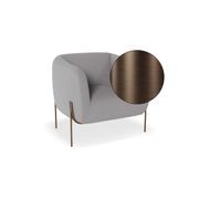 Belle Lounge Chair - Cloud Grey - Matt Black Legs gallery detail image