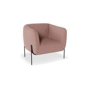 Belle Lounge Chair -Blush Pink Brushed Matt Bronze Legs gallery detail image