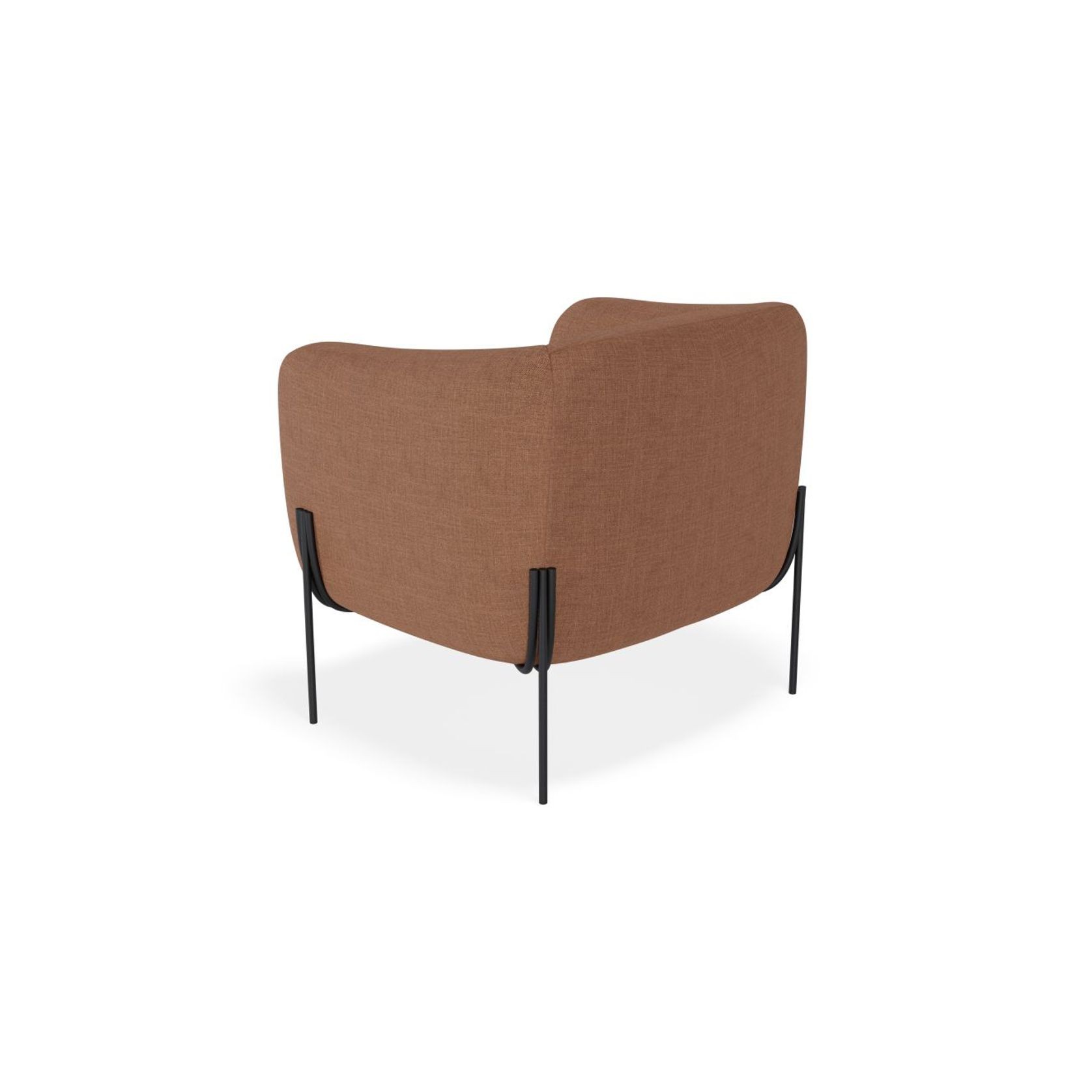 Belle Lounge Chair - Terracotta Rust - Matt Black Legs gallery detail image