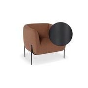 Belle Lounge Chair - Terracotta Rust - Brushed Matt Bronze Legs gallery detail image