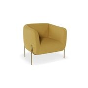 Belle Lounge Chair - Tuscan Yellow - Brushed Matt Bronze Legs gallery detail image