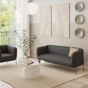 Belle 2.5 Seater Sofa -Storm Grey w Brushed Matt Gold gallery detail image