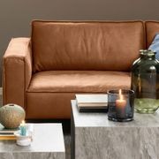 Enzo 3 Seat Sofa - Leather Mix gallery detail image
