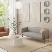 Belle Lounge Chair - Terracotta Rust - Brushed Matt Bronze Legs gallery detail image