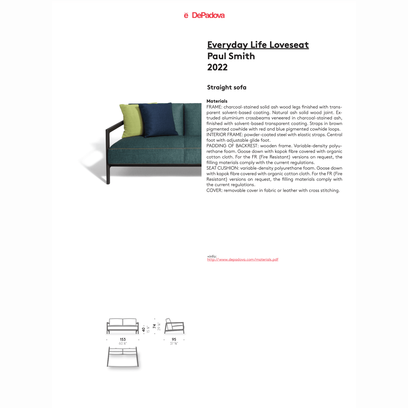Everyday Life Loveseat by DePadova gallery detail image
