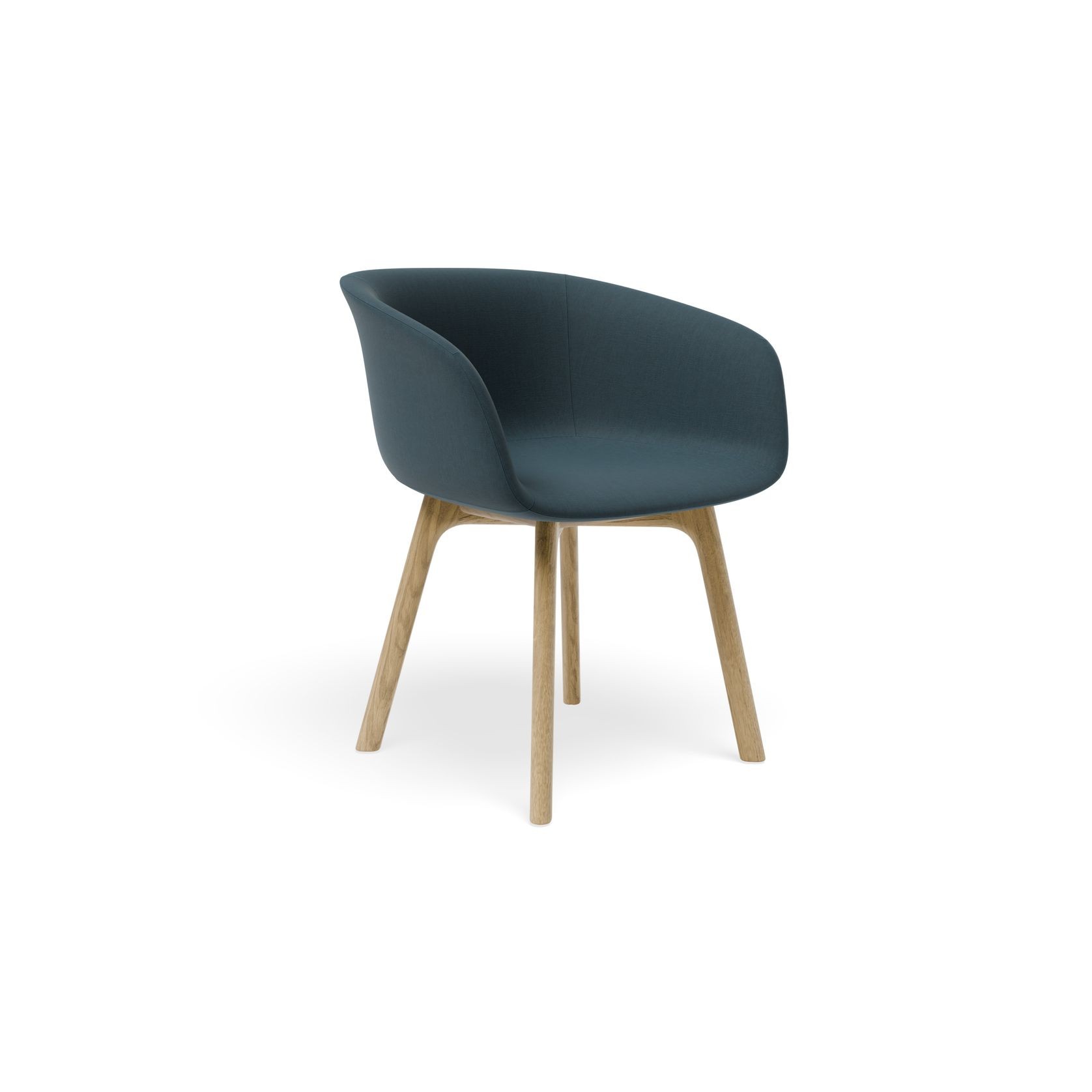Lonsdale Armchair -  Natural - Blue Fabric gallery detail image