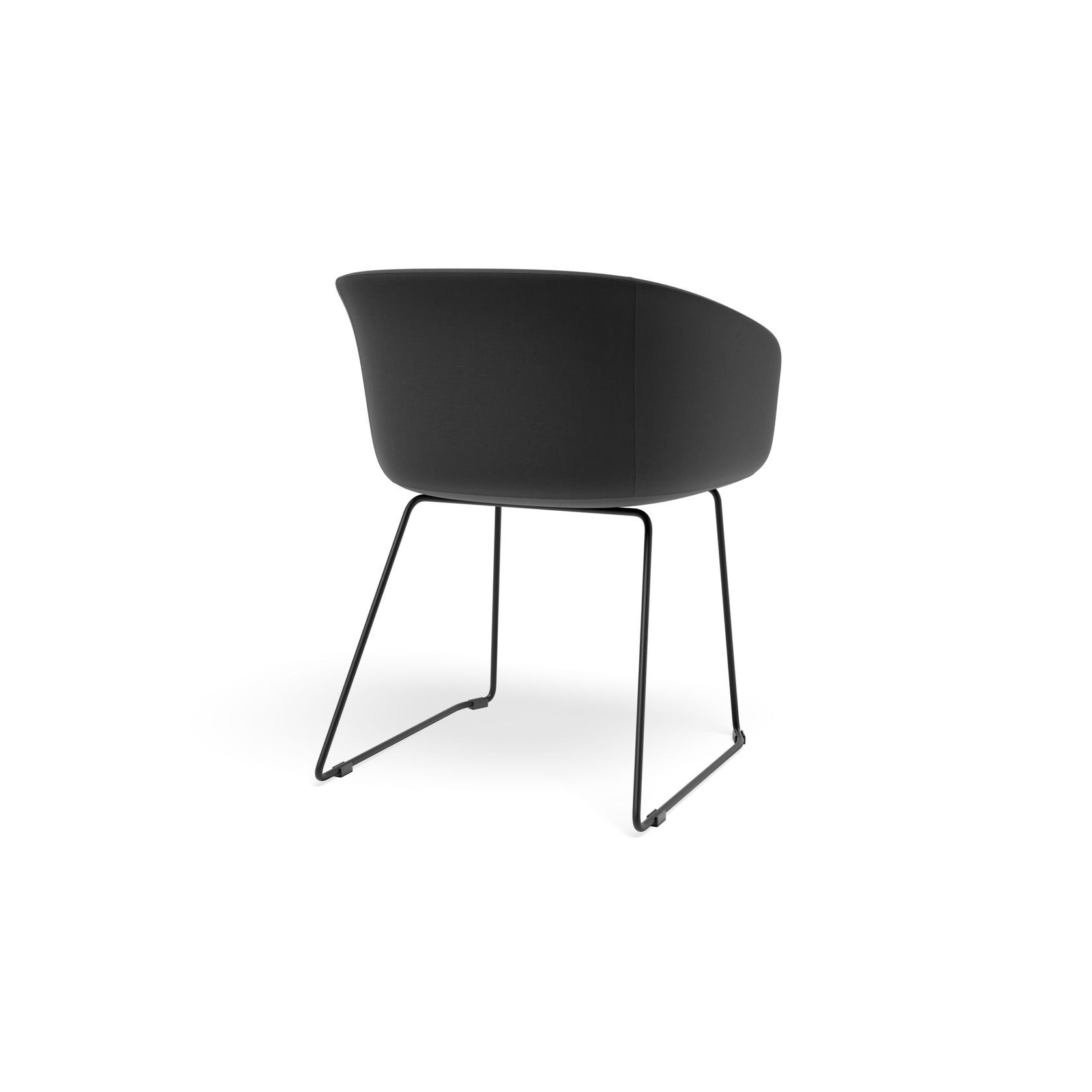 Lonsdale Arm Chair - Black Sled - Dark Grey gallery detail image