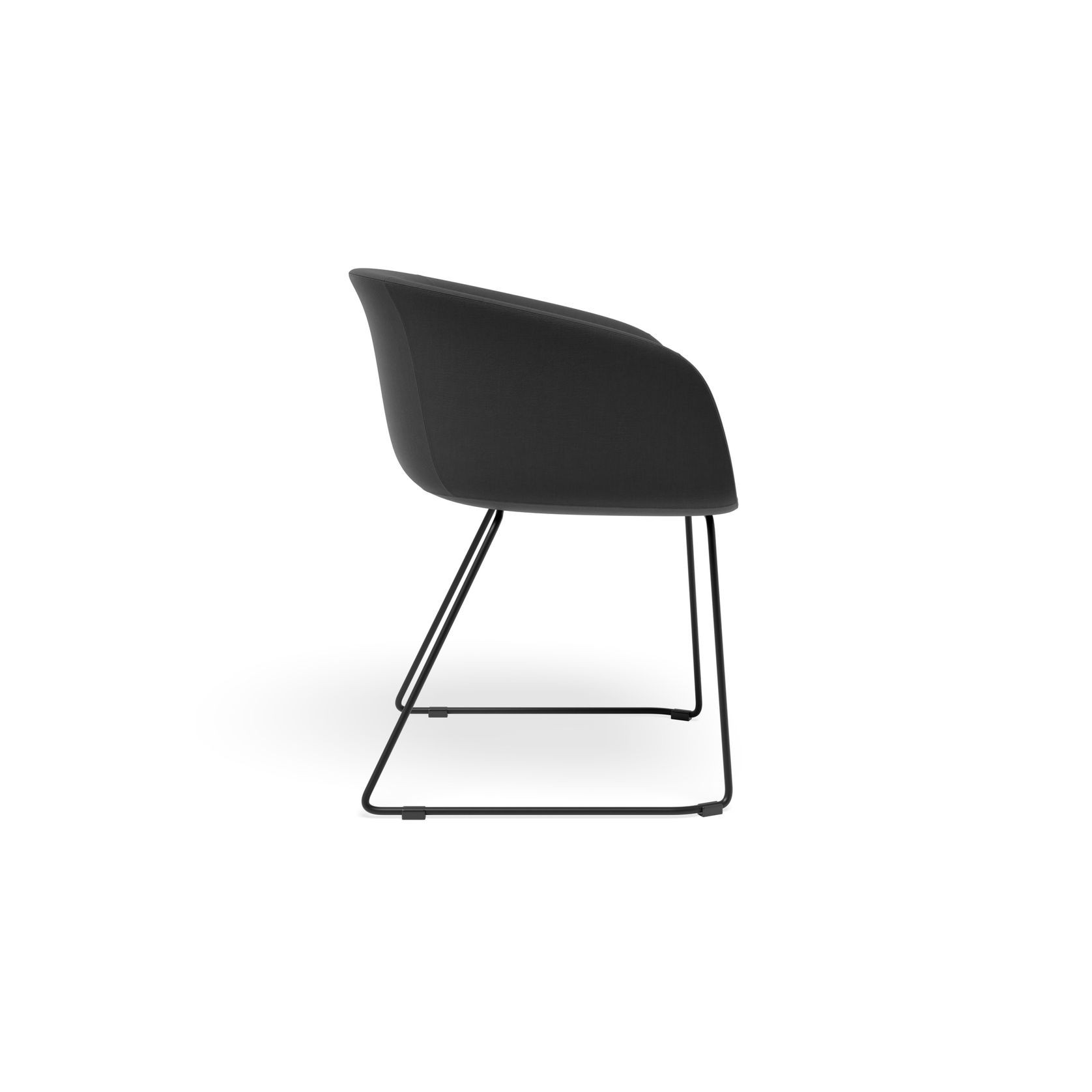 Lonsdale Arm Chair - Black Sled - Dark Grey gallery detail image